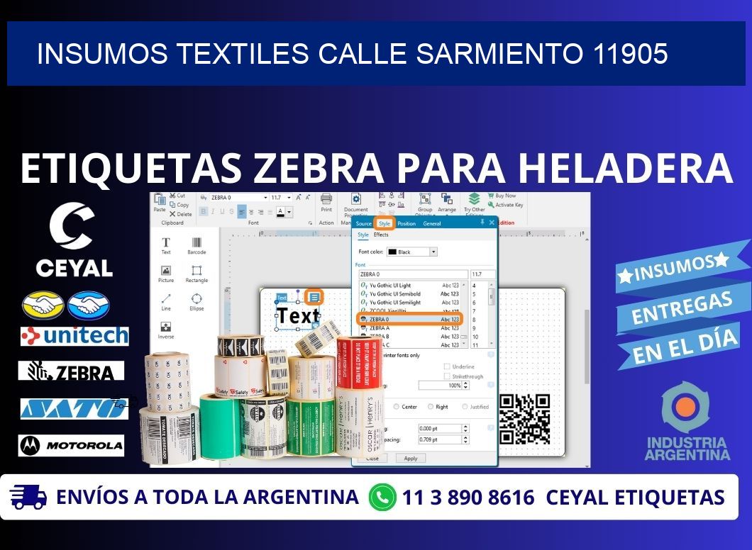 INSUMOS TEXTILES CALLE SARMIENTO 11905