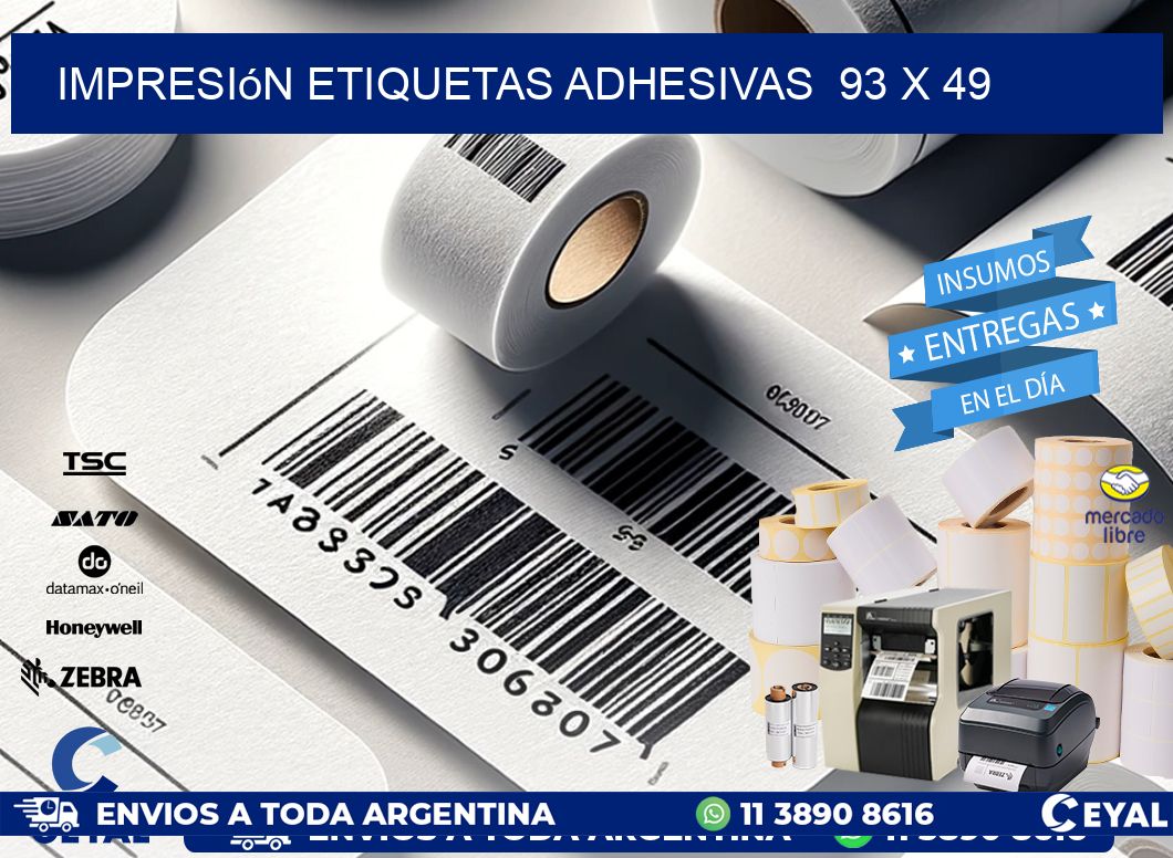 Impresión Etiquetas adhesivas 93 x 49