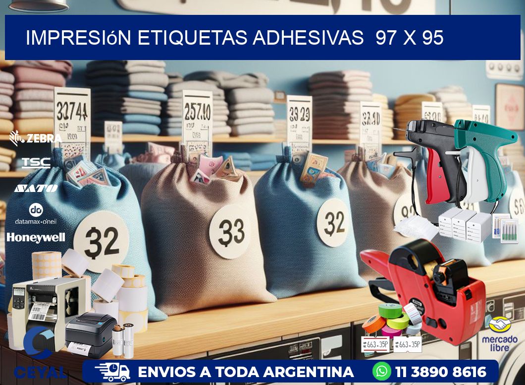 Impresión Etiquetas adhesivas 97 x 95