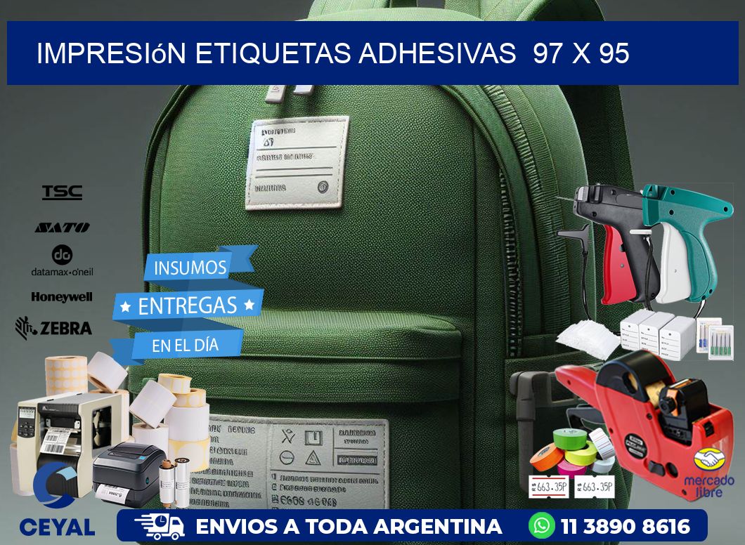 Impresión Etiquetas adhesivas 97 x 95