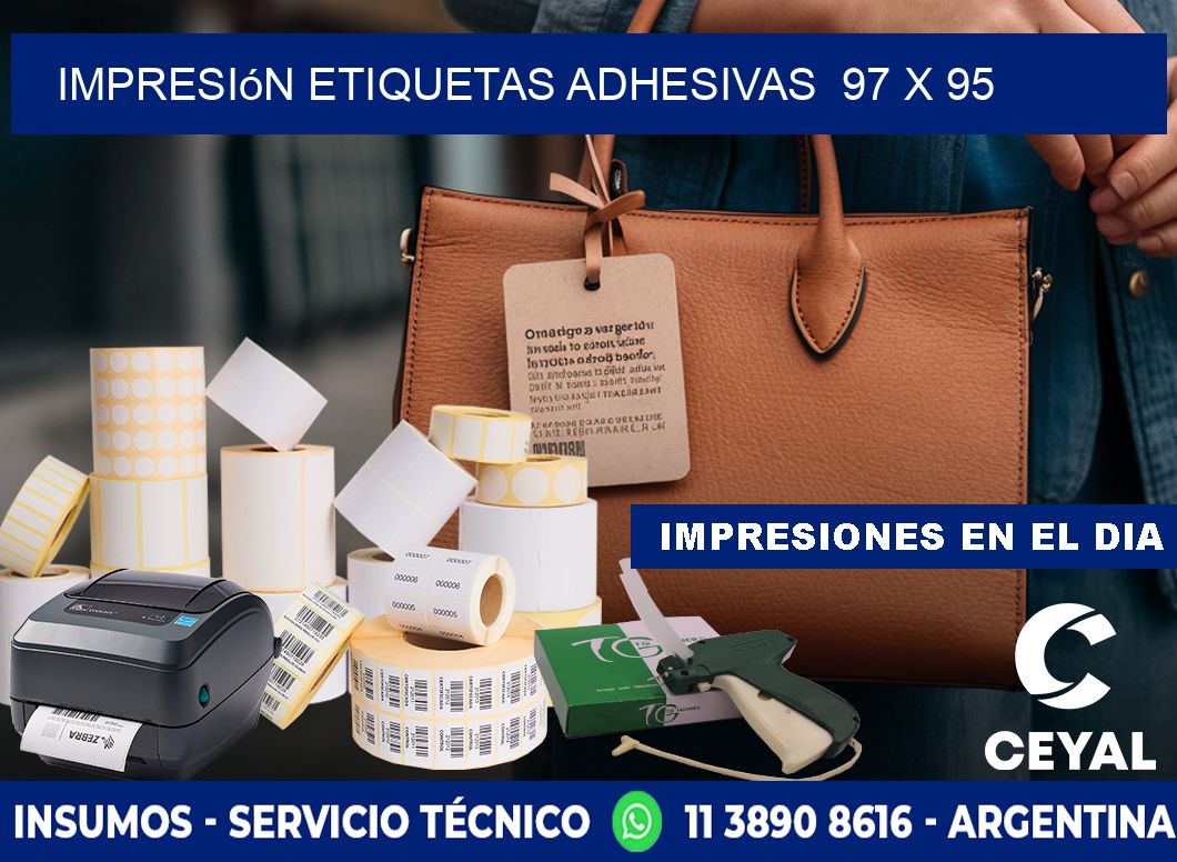 Impresión Etiquetas adhesivas 97 x 95