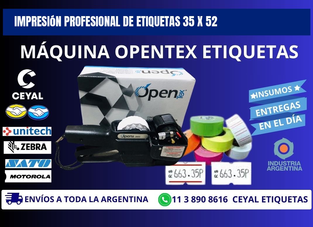 Impresión Profesional de Etiquetas 35 x 52
