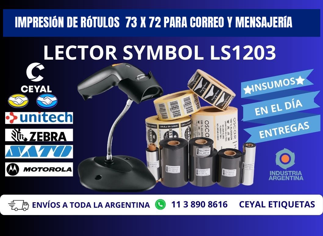 Impresión de Rótulos 73 x 72 para Correo y Mensajería