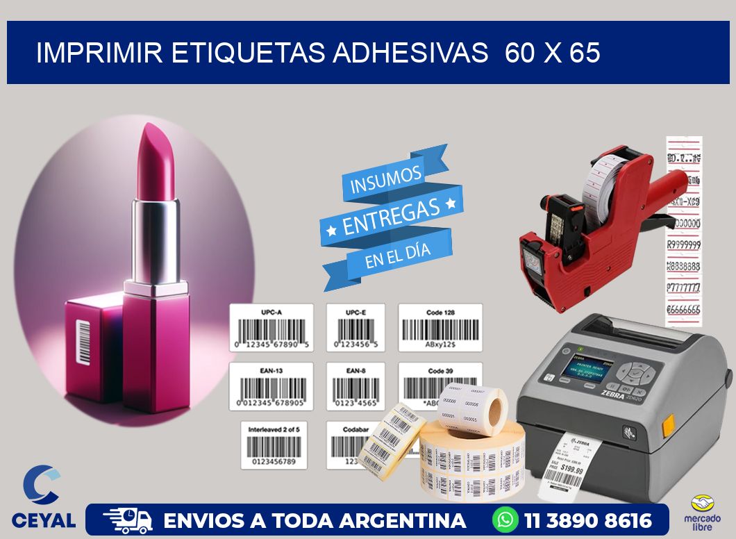 Imprimir Etiquetas adhesivas 60 x 65