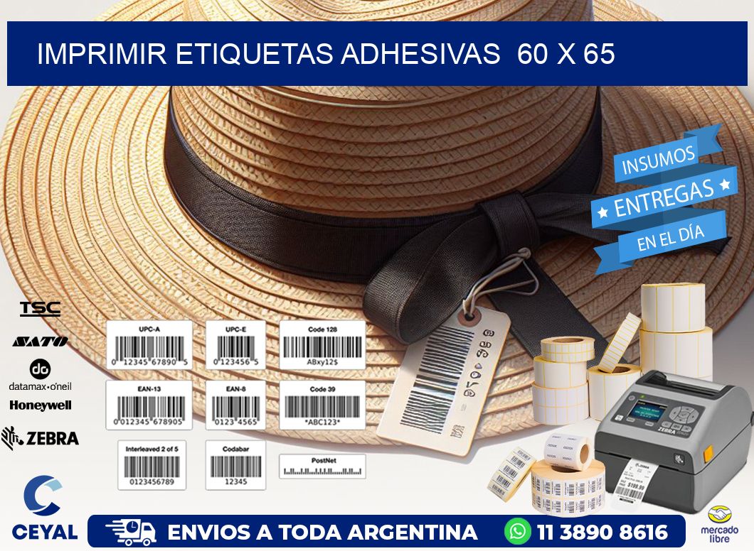Imprimir Etiquetas adhesivas 60 x 65