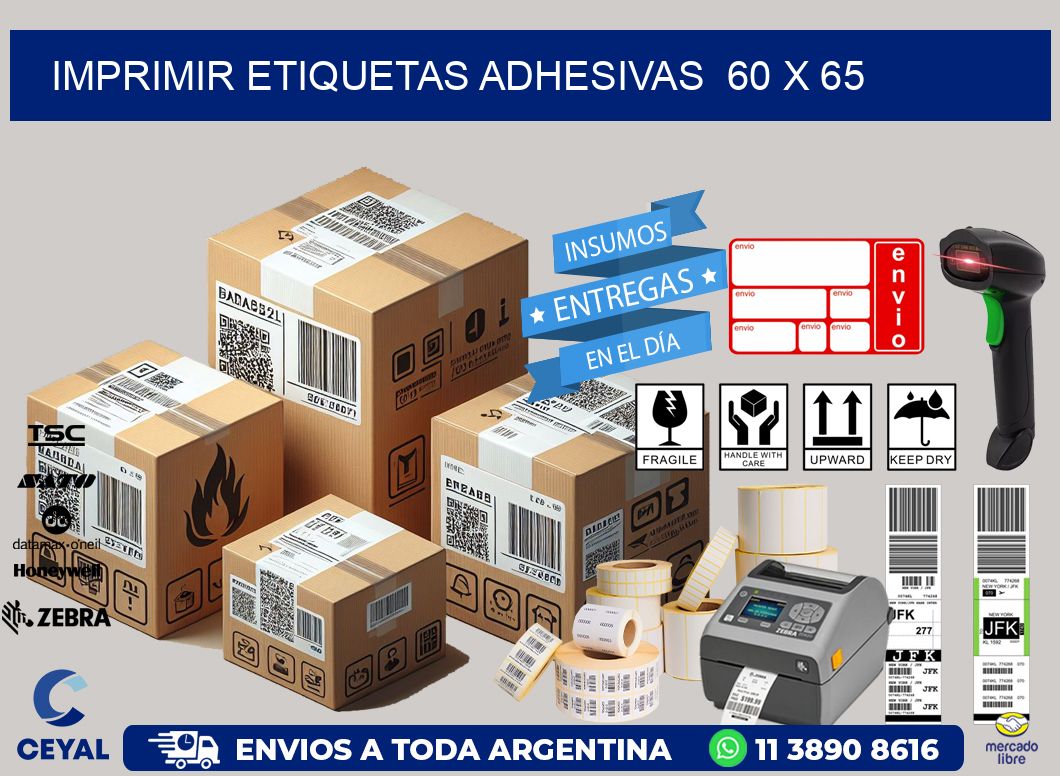 Imprimir Etiquetas adhesivas 60 x 65