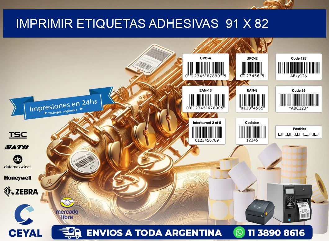 Imprimir Etiquetas adhesivas 91 x 82