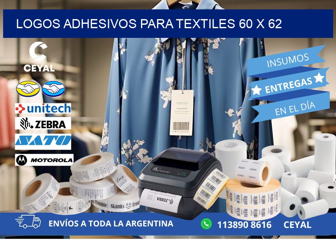 LOGOS ADHESIVOS PARA TEXTILES 60 x 62