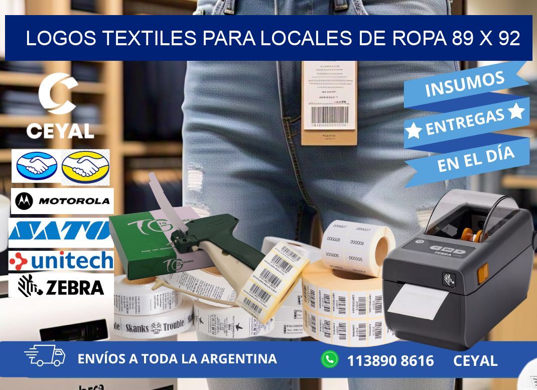 LOGOS TEXTILES PARA LOCALES DE ROPA 89 x 92