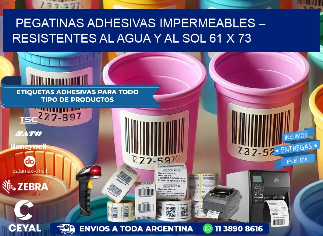 Pegatinas Adhesivas Impermeables – Resistentes al Agua y al Sol 61 x 73