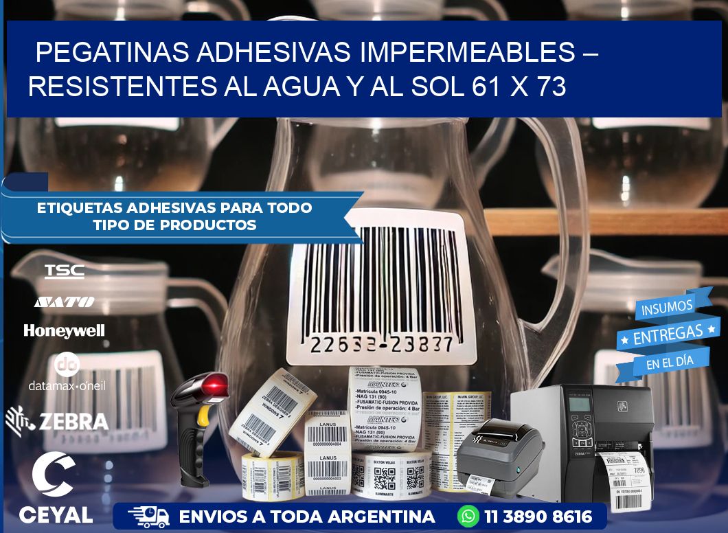 Pegatinas Adhesivas Impermeables – Resistentes al Agua y al Sol 61 x 73