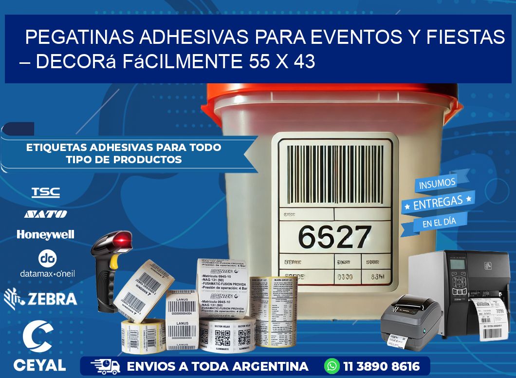 Pegatinas Adhesivas para Eventos y Fiestas – Decorá Fácilmente 55 x 43