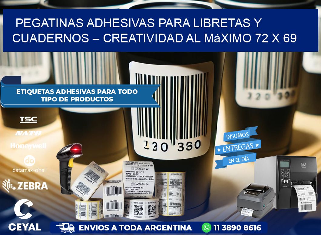 Pegatinas Adhesivas para Libretas y Cuadernos – Creatividad al Máximo 72 x 69