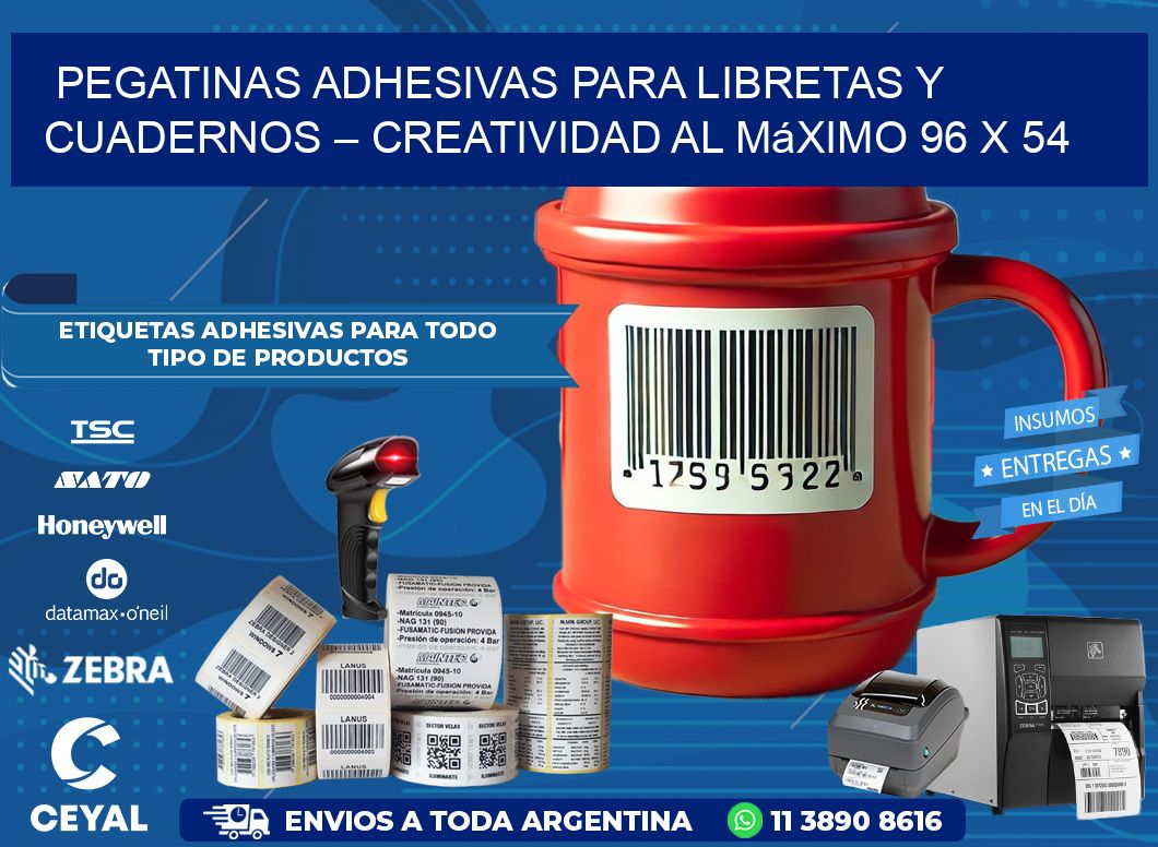 Pegatinas Adhesivas para Libretas y Cuadernos – Creatividad al Máximo 96 x 54
