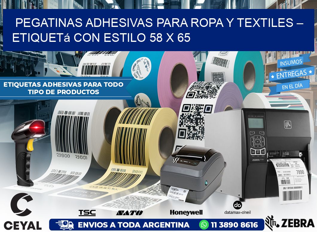Pegatinas Adhesivas para Ropa y Textiles – Etiquetá con Estilo 58 x 65