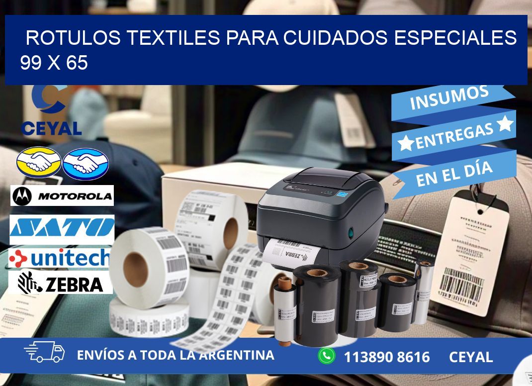 ROTULOS TEXTILES PARA CUIDADOS ESPECIALES 99 x 65