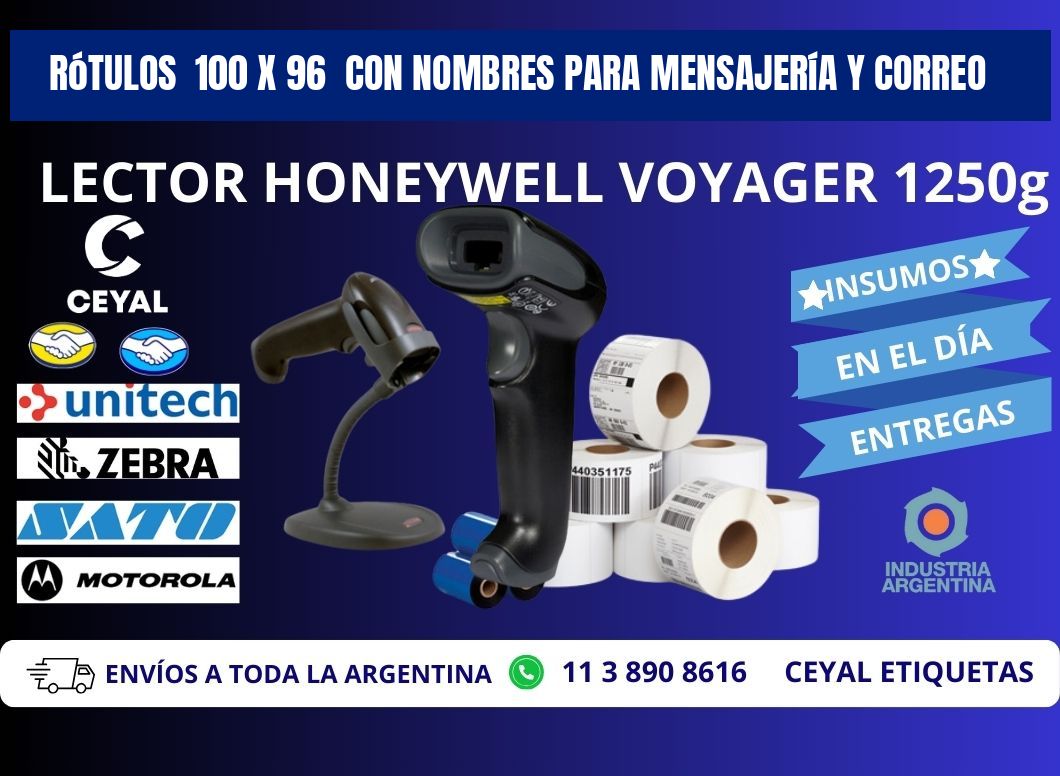 Rótulos 100 x 96 con Nombres para Mensajería y Correo