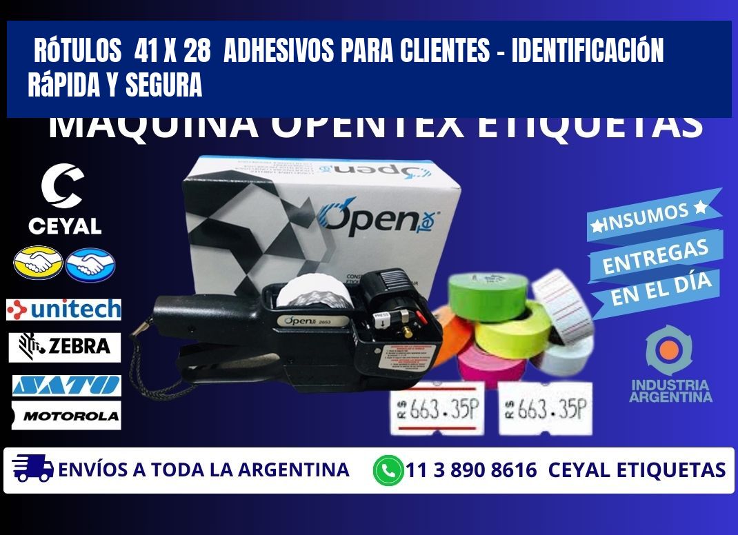 Rótulos 41 x 28 Adhesivos para Clientes – Identificación Rápida y Segura