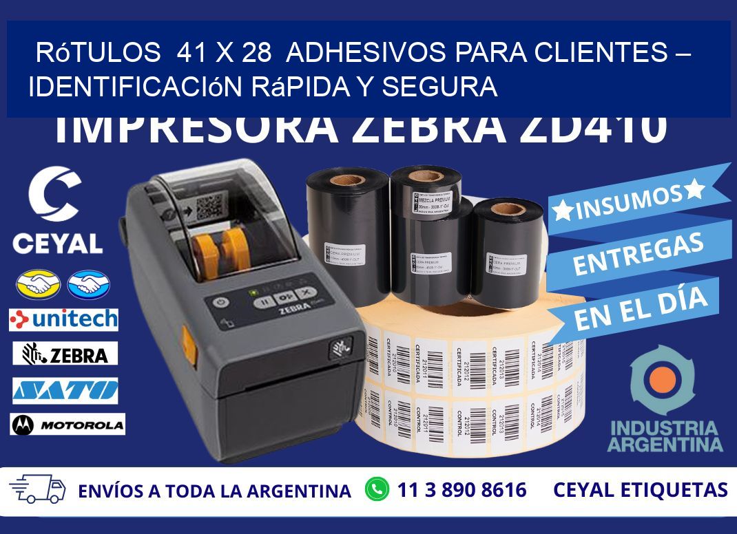 Rótulos 41 x 28 Adhesivos para Clientes – Identificación Rápida y Segura