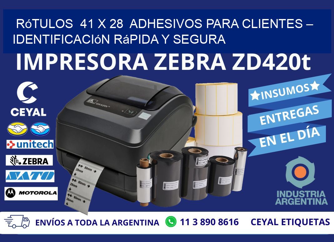 Rótulos 41 x 28 Adhesivos para Clientes – Identificación Rápida y Segura