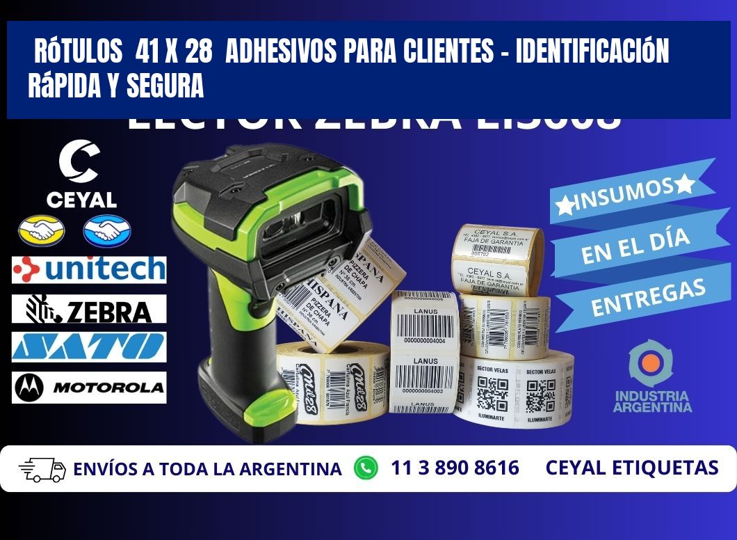 Rótulos 41 x 28 Adhesivos para Clientes – Identificación Rápida y Segura