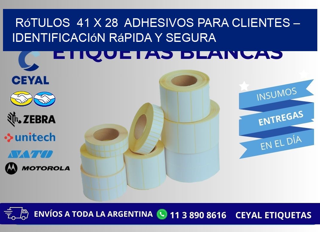 Rótulos 41 x 28 Adhesivos para Clientes – Identificación Rápida y Segura