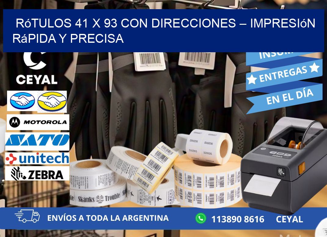 Rótulos 41 x 93 con Direcciones – Impresión Rápida y Precisa