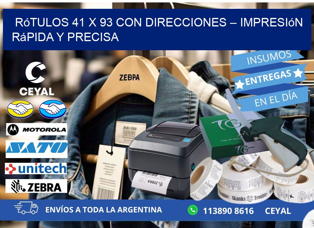 Rótulos 41 x 93 con Direcciones – Impresión Rápida y Precisa