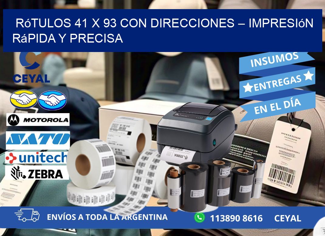 Rótulos 41 x 93 con Direcciones – Impresión Rápida y Precisa