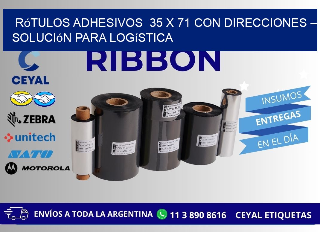 Rótulos Adhesivos 35 x 71 con Direcciones – Solución para Logística