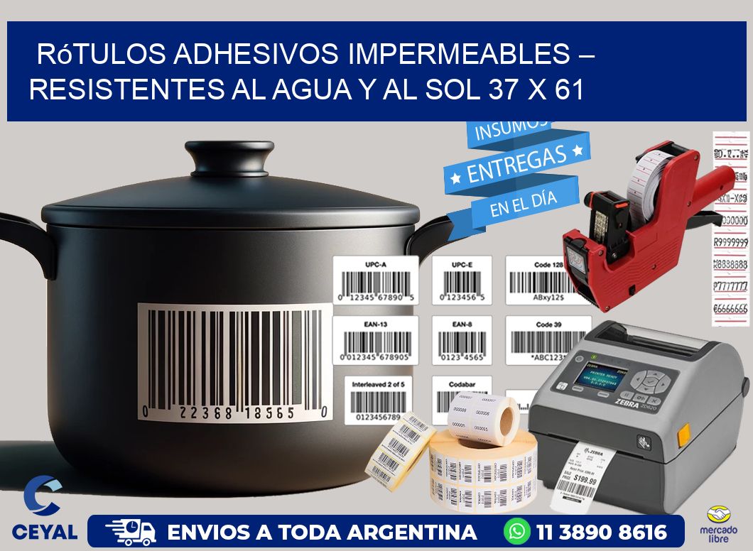 Rótulos Adhesivos Impermeables – Resistentes al Agua y al Sol 37 x 61