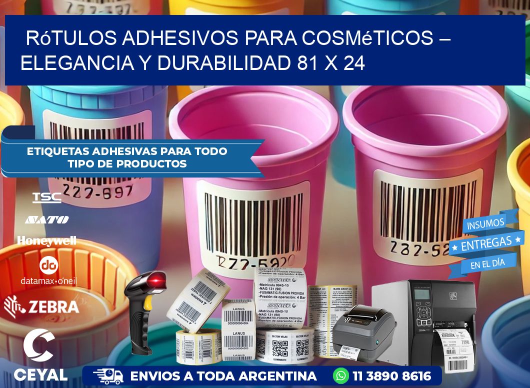 Rótulos Adhesivos para Cosméticos – Elegancia y Durabilidad 81 x 24