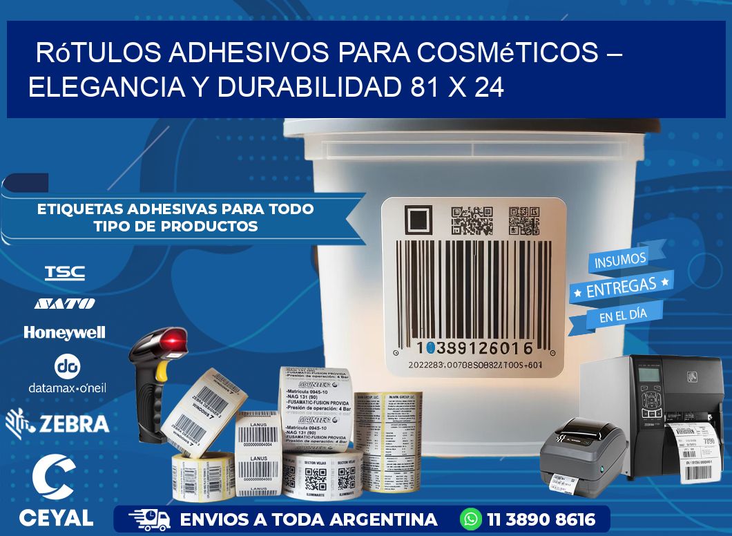 Rótulos Adhesivos para Cosméticos – Elegancia y Durabilidad 81 x 24