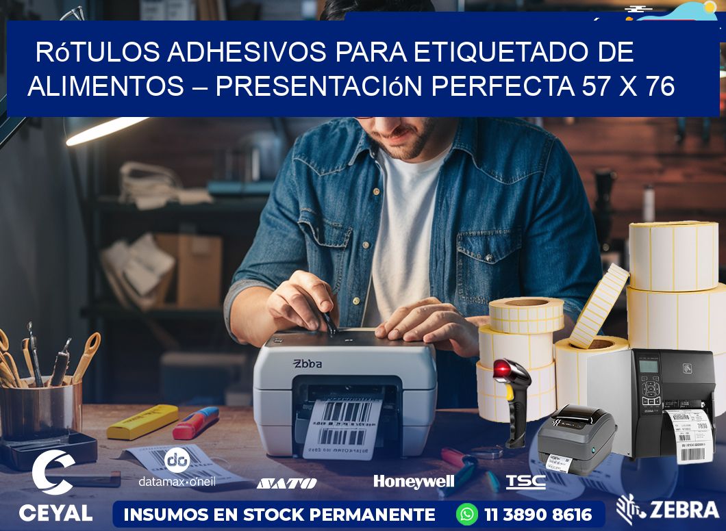 Rótulos Adhesivos para Etiquetado de Alimentos – Presentación Perfecta 57 x 76
