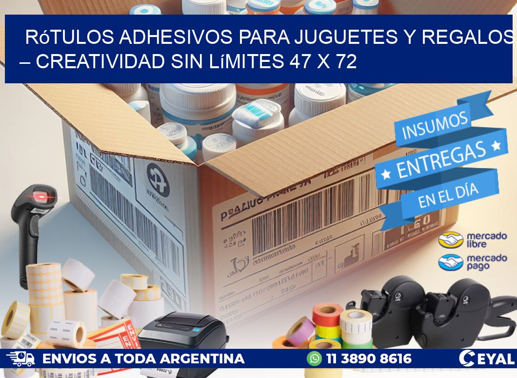 Rótulos Adhesivos para Juguetes y Regalos – Creatividad Sin Límites 47 x 72