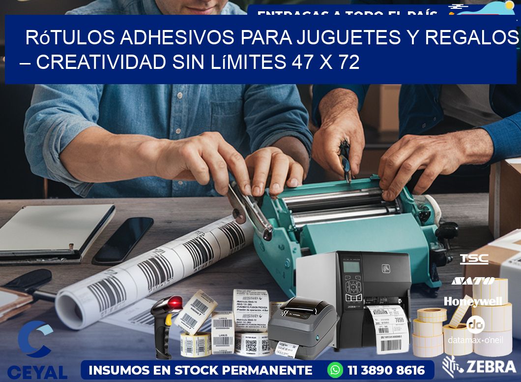 Rótulos Adhesivos para Juguetes y Regalos – Creatividad Sin Límites 47 x 72