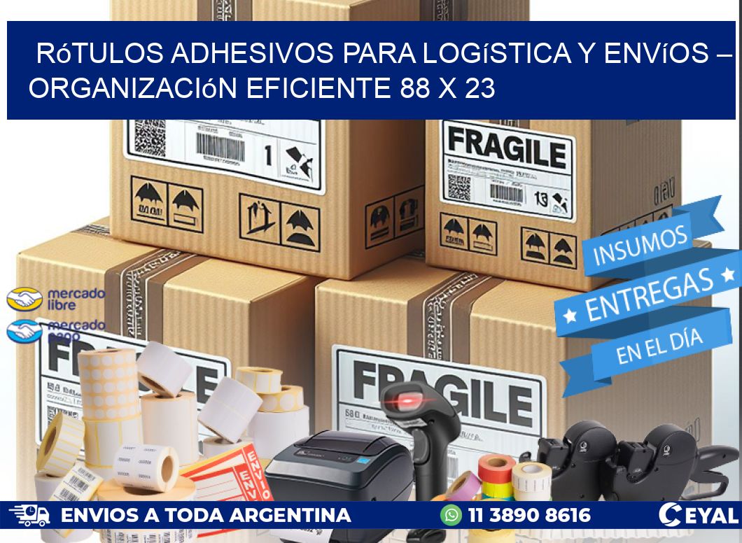 Rótulos Adhesivos para Logística y Envíos – Organización Eficiente 88 x 23