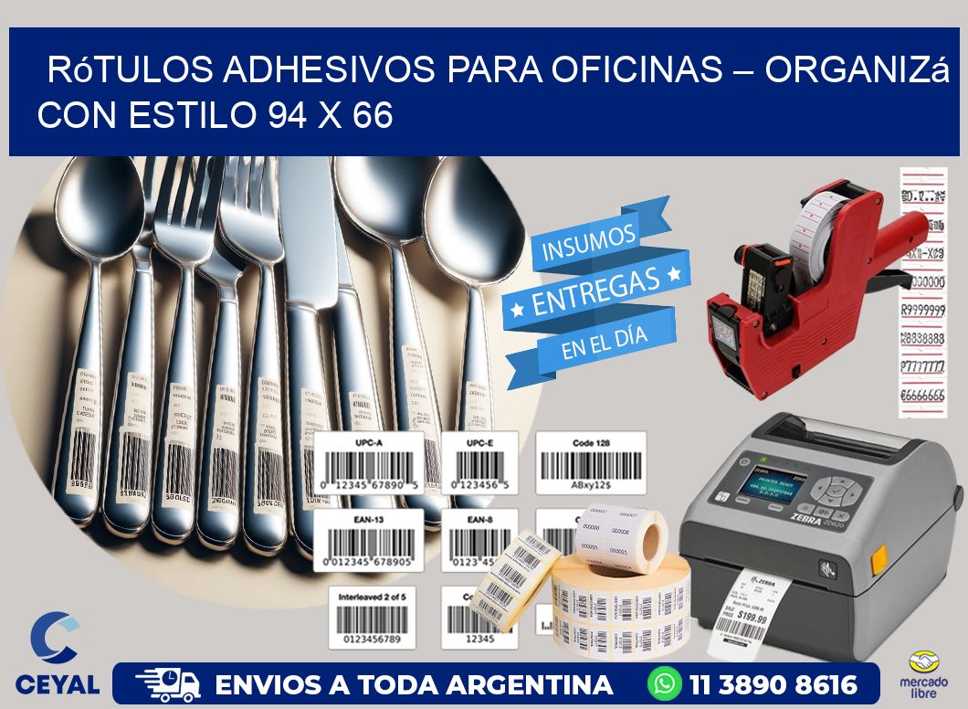 Rótulos Adhesivos para Oficinas – Organizá con Estilo 94 x 66
