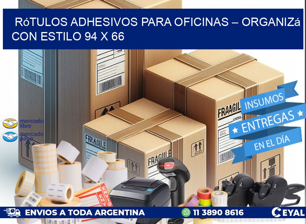 Rótulos Adhesivos para Oficinas – Organizá con Estilo 94 x 66