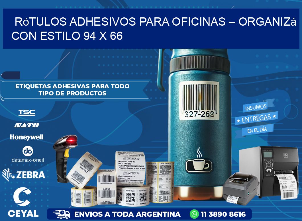 Rótulos Adhesivos para Oficinas – Organizá con Estilo 94 x 66