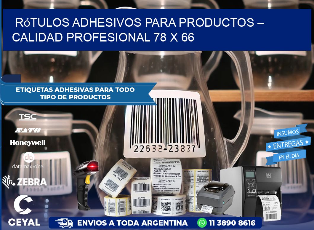 Rótulos Adhesivos para Productos – Calidad Profesional 78 x 66