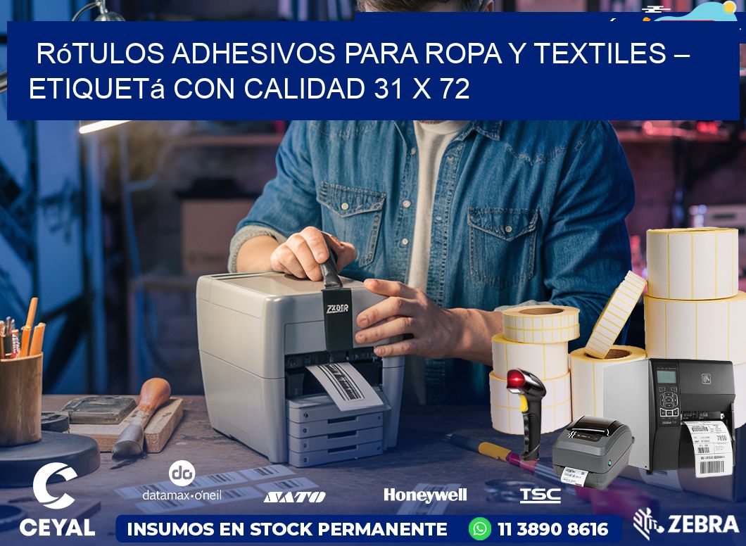 Rótulos Adhesivos para Ropa y Textiles – Etiquetá con Calidad 31 x 72