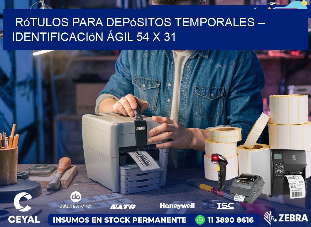 Rótulos para Depósitos Temporales – Identificación Ágil 54 x 31