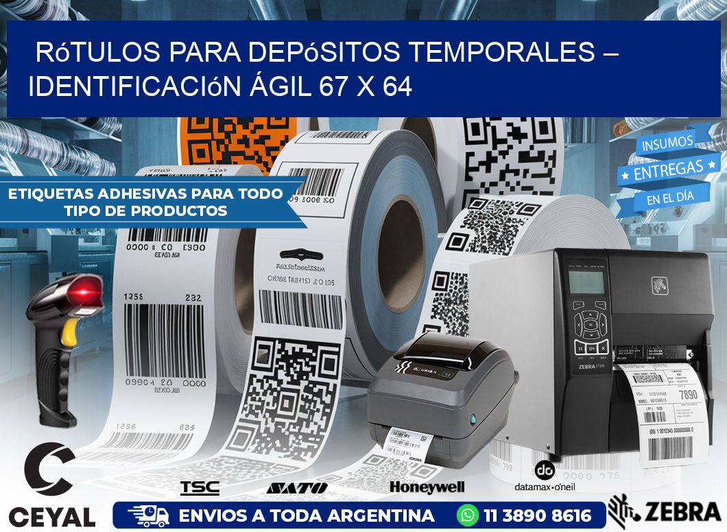 Rótulos para Depósitos Temporales – Identificación Ágil 67 x 64