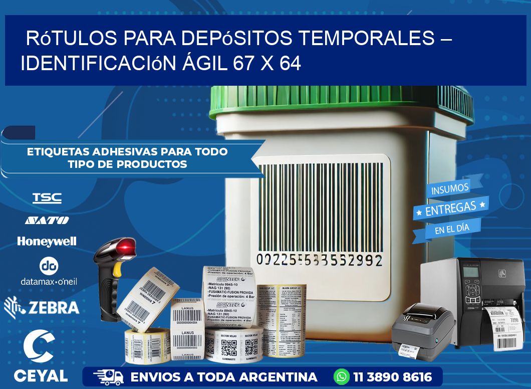 Rótulos para Depósitos Temporales – Identificación Ágil 67 x 64