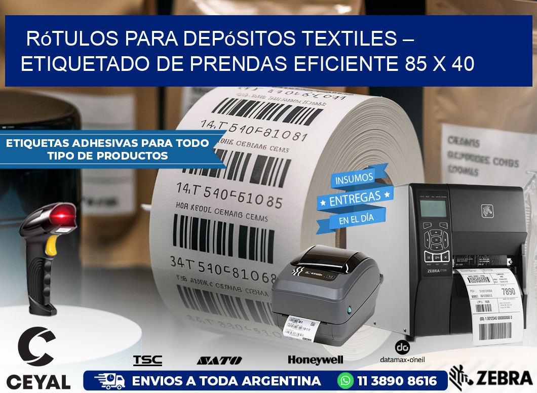 Rótulos para Depósitos Textiles – Etiquetado de Prendas Eficiente 85 x 40