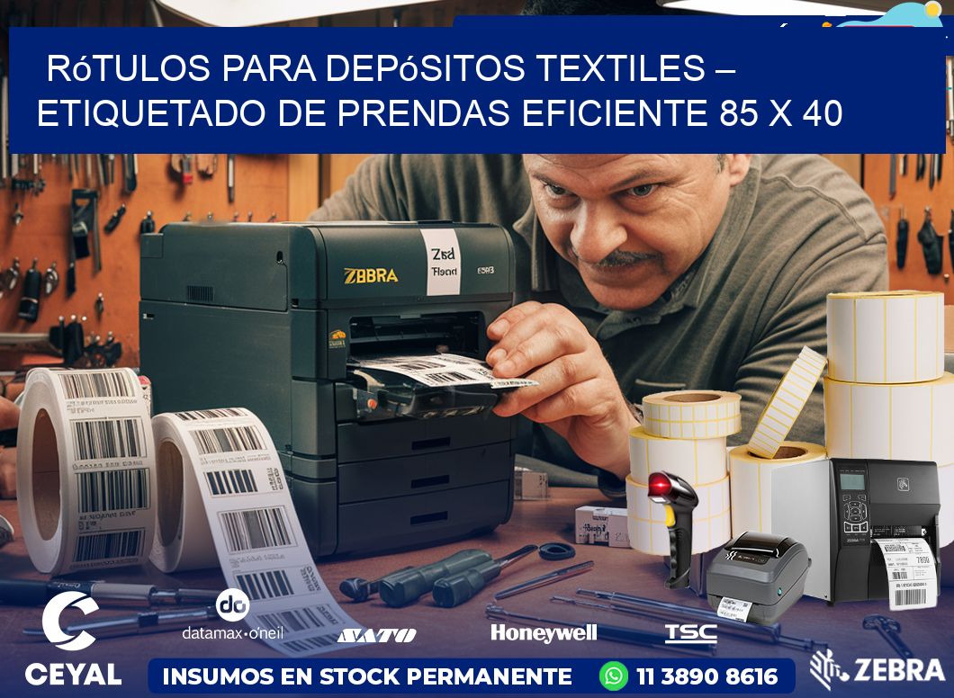 Rótulos para Depósitos Textiles – Etiquetado de Prendas Eficiente 85 x 40