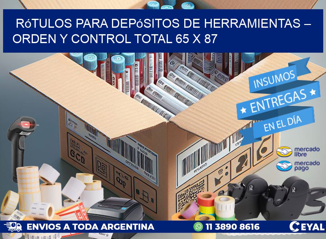 Rótulos para Depósitos de Herramientas – Orden y Control Total 65 x 87