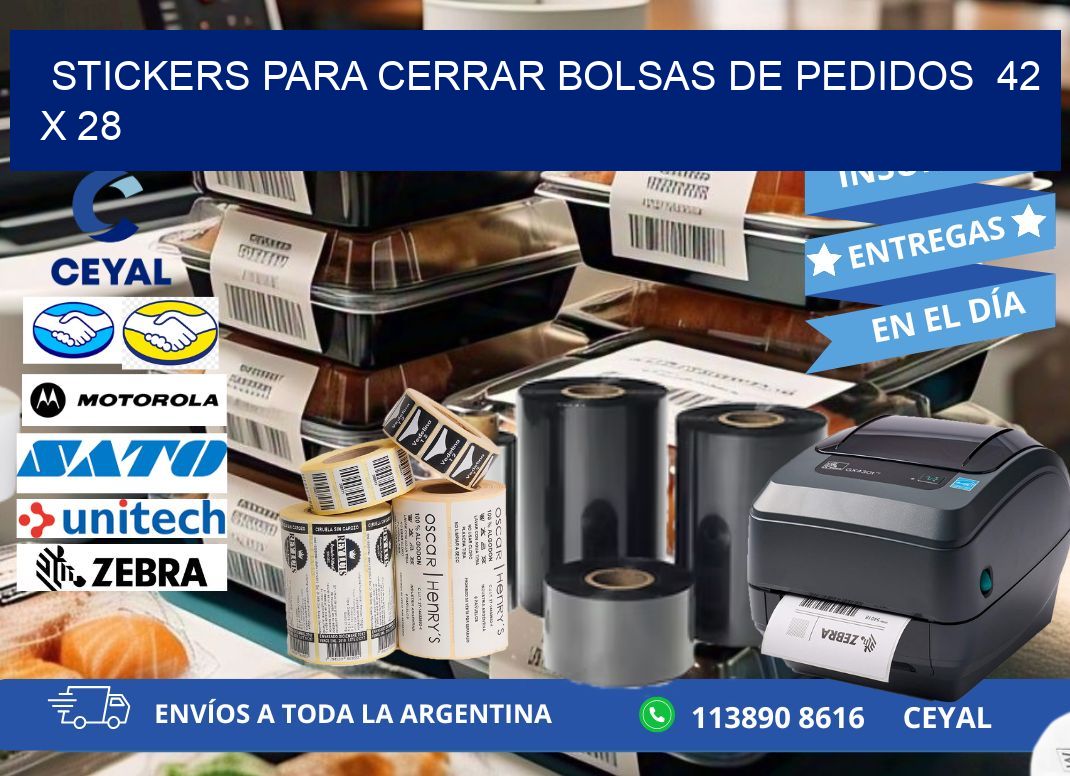 STICKERS PARA CERRAR BOLSAS DE PEDIDOS 42 x 28