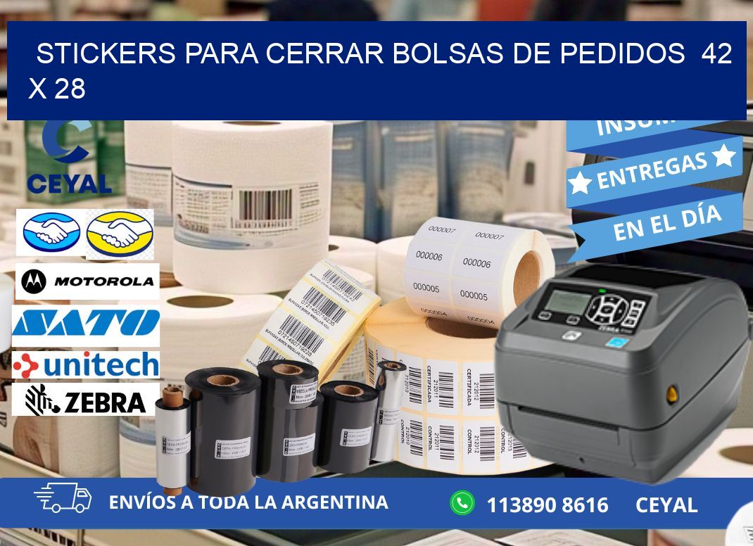 STICKERS PARA CERRAR BOLSAS DE PEDIDOS 42 x 28